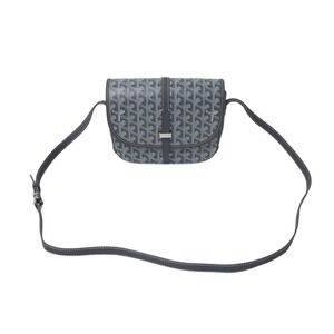 Goyard shoulder gray coated canvas leather Belvedere bag